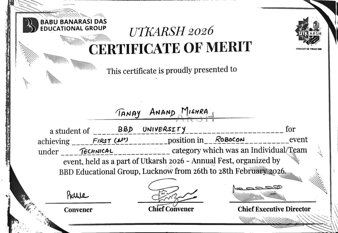 Robotics Competition Winner - Utkarsh 2026
